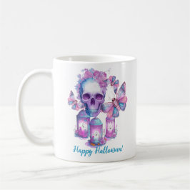 Taza De Café Halloween de calaveras y polillas