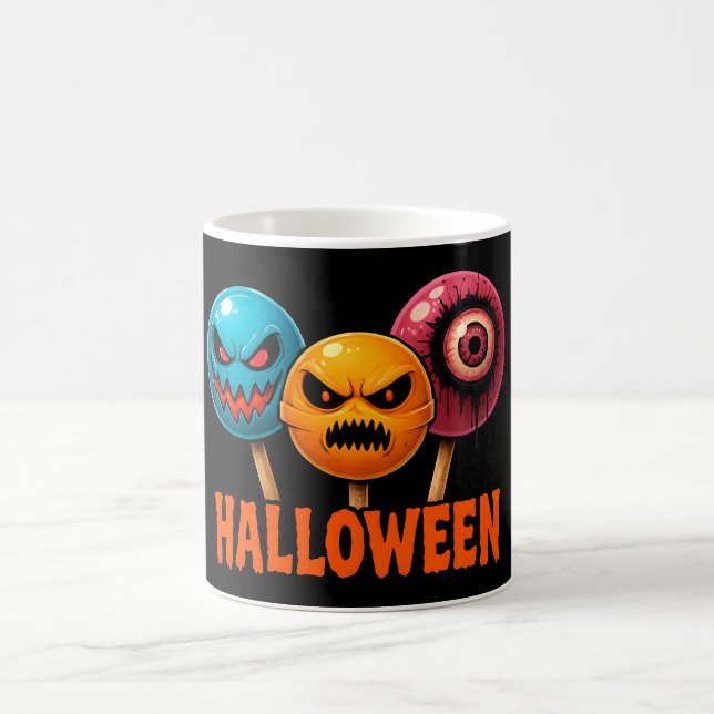 Taza De Café Halloween de dulces siniestros (Centro)