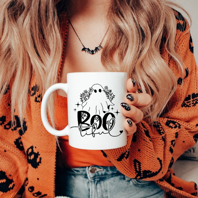 Taza De Café Halloween de fantasmas adorables (Subido por el creador)