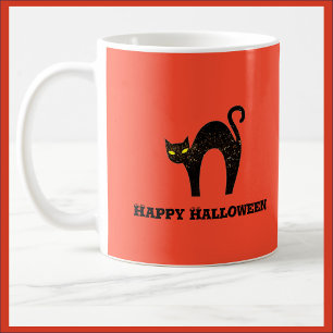 Taza De Café Halloween de gatos negros escalofriantes