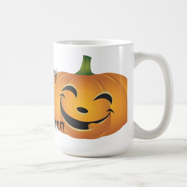 Taza De Café Halloween de Jack O'Lantern (Derecha)