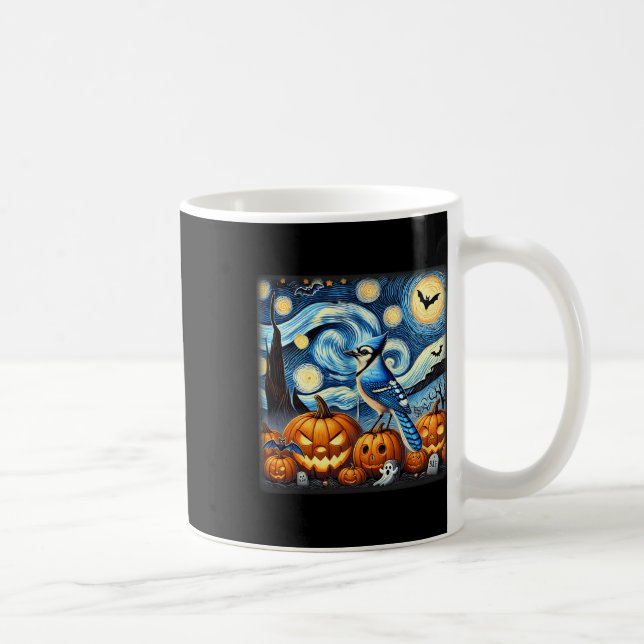 Taza De Café Halloween de Jay Azul Noche (Derecha)
