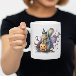 Taza De Café Halloween de la ardilla acuática