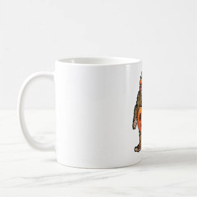 Taza De Café Halloween de la calabaza de los pies gigantes (Izquierda)