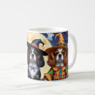 Taza De Café Halloween de la Calabaza del Rey Cavalier Charles 