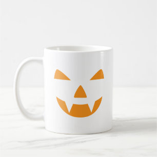 Taza De Café Halloween de la cara de calabaza