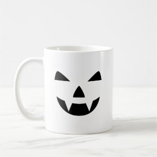 Taza De Café Halloween de la cara de calabaza