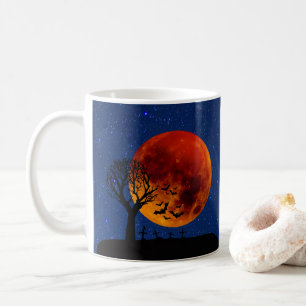 Taza De Café Halloween de la luna de cosecha