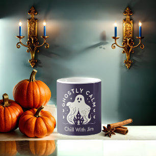 Taza De Café Halloween de Personalizable de calma