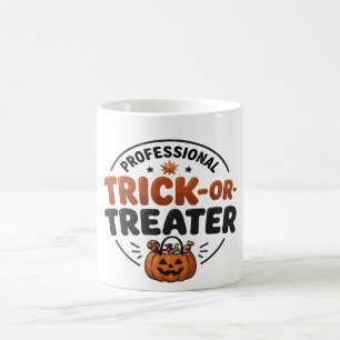 Taza De Café Halloween de Recolector de Dulces Profesional