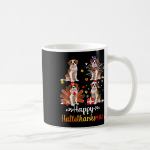 Taza De Café Halloween de San Bernard Feliz Navidad