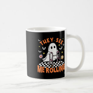 Taza De Café Halloween de Terapia Física Me Ven Rolling Spo