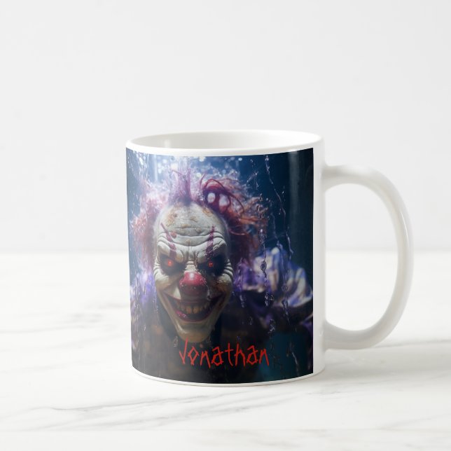 Taza De Café Halloween de terror de payaso personalizado (Derecha)