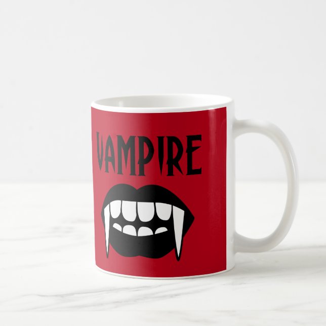 Taza De Café Halloween de vampiros rojos fantasmales (Derecha)