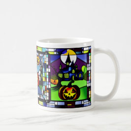 Taza De Café Halloween de Vidrio Manchado