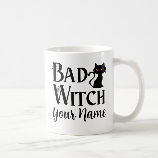 Taza De Café Halloween del gato negro salvaje (Derecha)