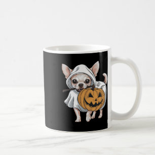 Taza De Café Halloween del perro fantasma de Chihuahua