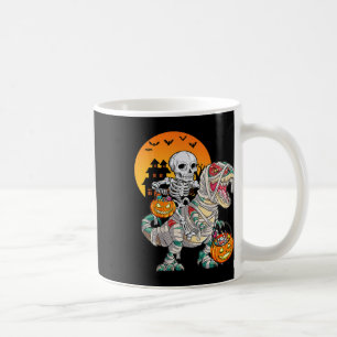 Taza De Café Halloween Dinosaur T Rex Skeleton Scary Niños