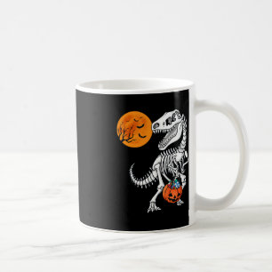 Taza De Café Halloween Dinosaur T Rex Skeleton Scary Niños