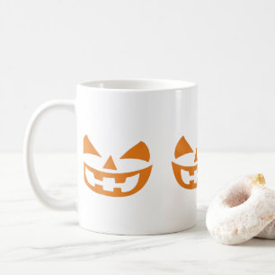 Taza De Café Halloween divertida y divertida Emoticon de calaba