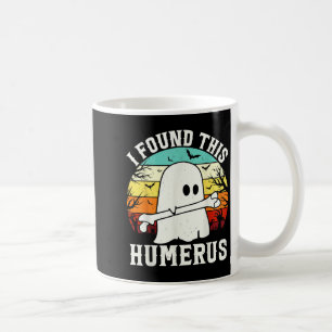 Taza De Café Halloween divertido encontré este Humerus Ghost Bo