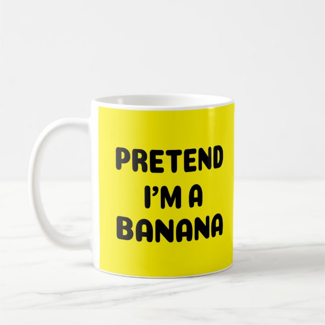 Taza De Café Halloween divertido: finge que soy un plátano (Izquierda)