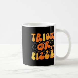 Taza De Café Halloween Divertido Truco O Pizza Scary Ghost Deco