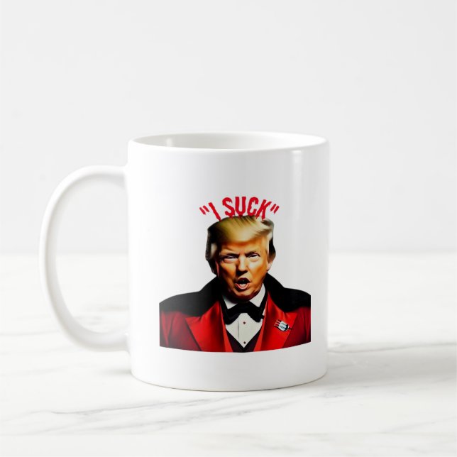 Taza De Café Halloween Donald Funny Anti-Político (Izquierda)