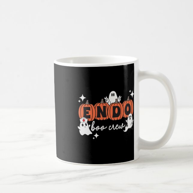 Taza De Café Halloween Endo Crew Fantasmas Calabaza Endo Enferm (Derecha)