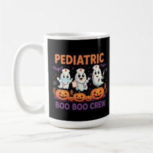 Taza De Café Halloween Enfermera Pediátrica Boo Crew Funny Spoo