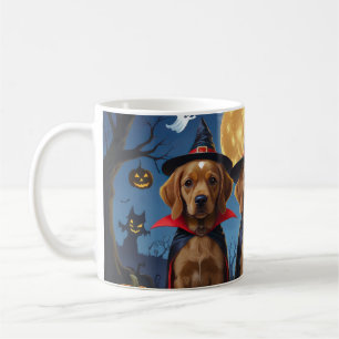 Taza De Café Halloween es divertido con la calabaza de perro de