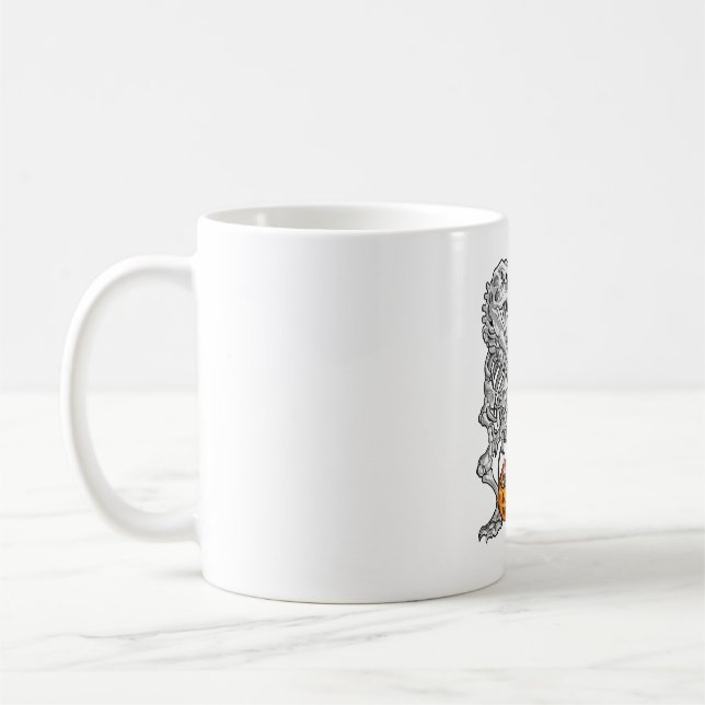 Taza De Café Halloween es para niños Dinosaur Skeleton T rex (Izquierda)