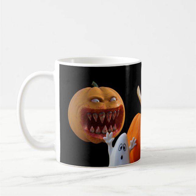 Taza De Café Halloween espeluznante. (Izquierda)