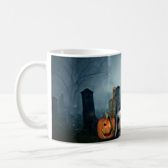 Taza De Café Halloween espeluznante. (Izquierda)