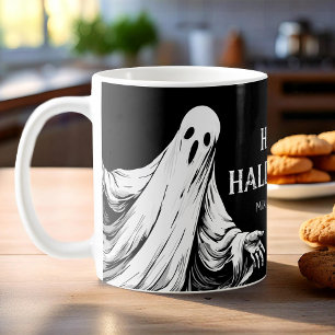 Taza De Café Halloween espeluznante con fantasma