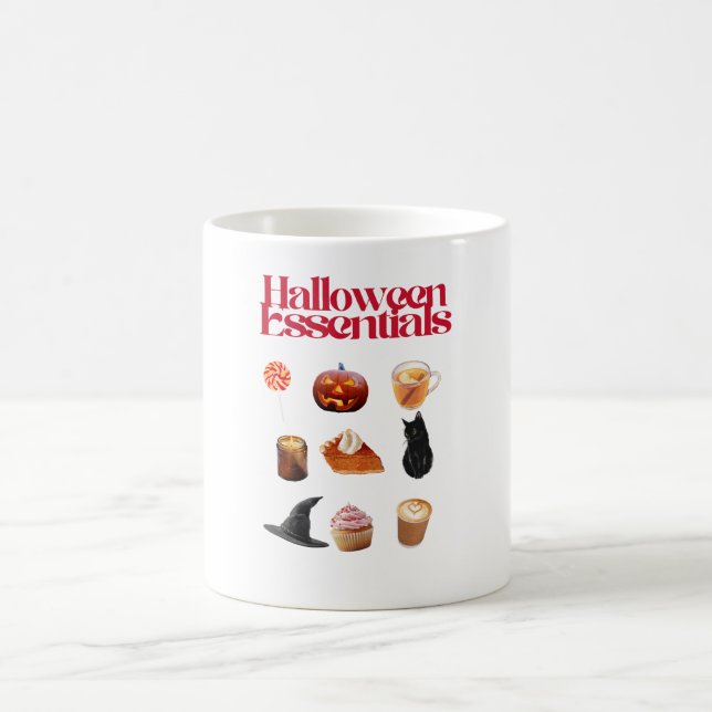 Taza De Café Halloween Essentials Mug – Cute Spooky Coffee Cup (Centro)