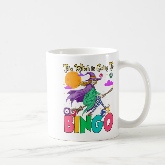 Taza De Café Halloween Esta Bruja Va A Bingo (Derecha)