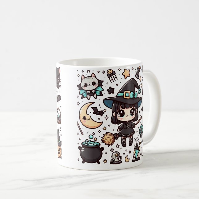 Taza De Café Halloween estilo anime (Anverso derecho)