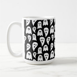 Taza De Café Halloween fantasma negro