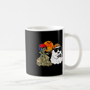 Taza De Café Halloween Fantasma Niños jugando con miedo esquele