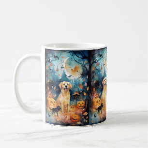 Taza De Café Halloween Finnish Lappund con calabazas aterrador 