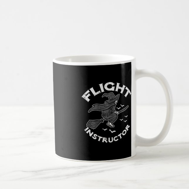 Taza De Café Halloween Flight Instructor Witch Funny Costume Wo (Derecha)