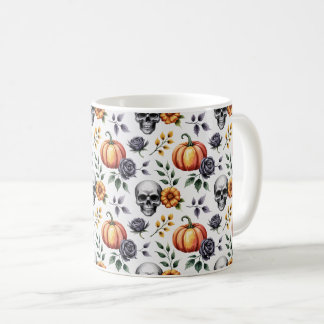 Taza De Café Halloween floral de otoño
