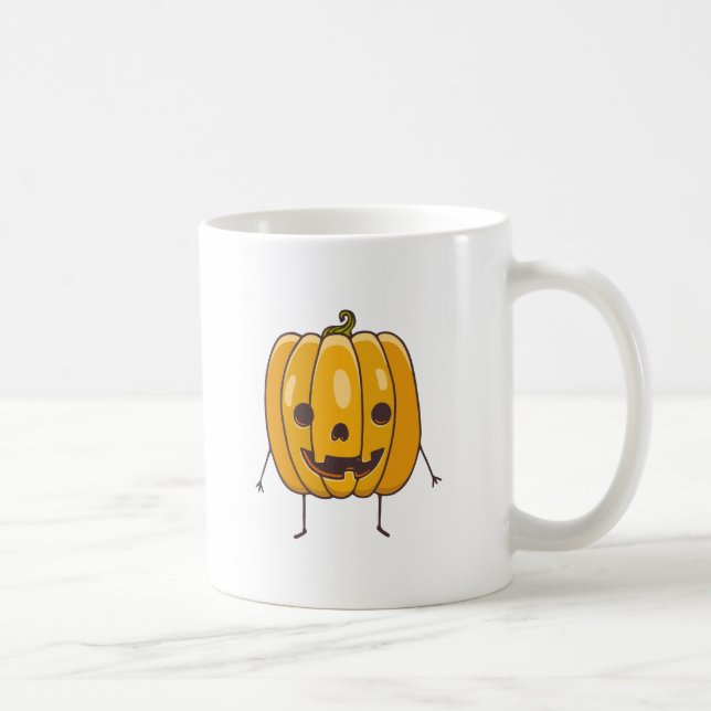 Taza De Café Halloween Funny Pumpkin Mug (Derecha)