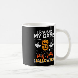 Taza De Café Halloween Gamer detuvo mi juego disfraz hombres ch