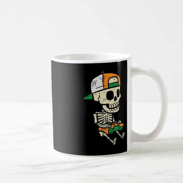 Taza De Café Halloween Gaming Skeleton Costume Gamer Niños (Derecha)
