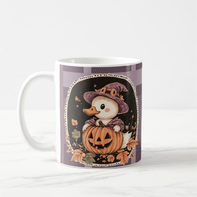 Taza De Café Halloween Ganso Lindo Otoño  (Izquierda)