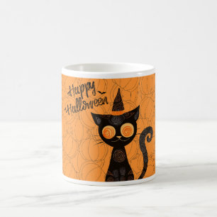 Taza De Café Halloween/gato/calabaza/otoño