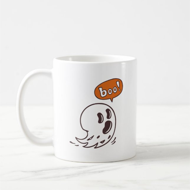 Taza De Café Halloween Ghost Boo Mug (Izquierda)
