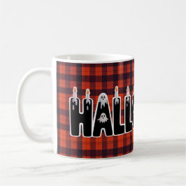 Taza De Café Halloween Ghost Candle Lettering